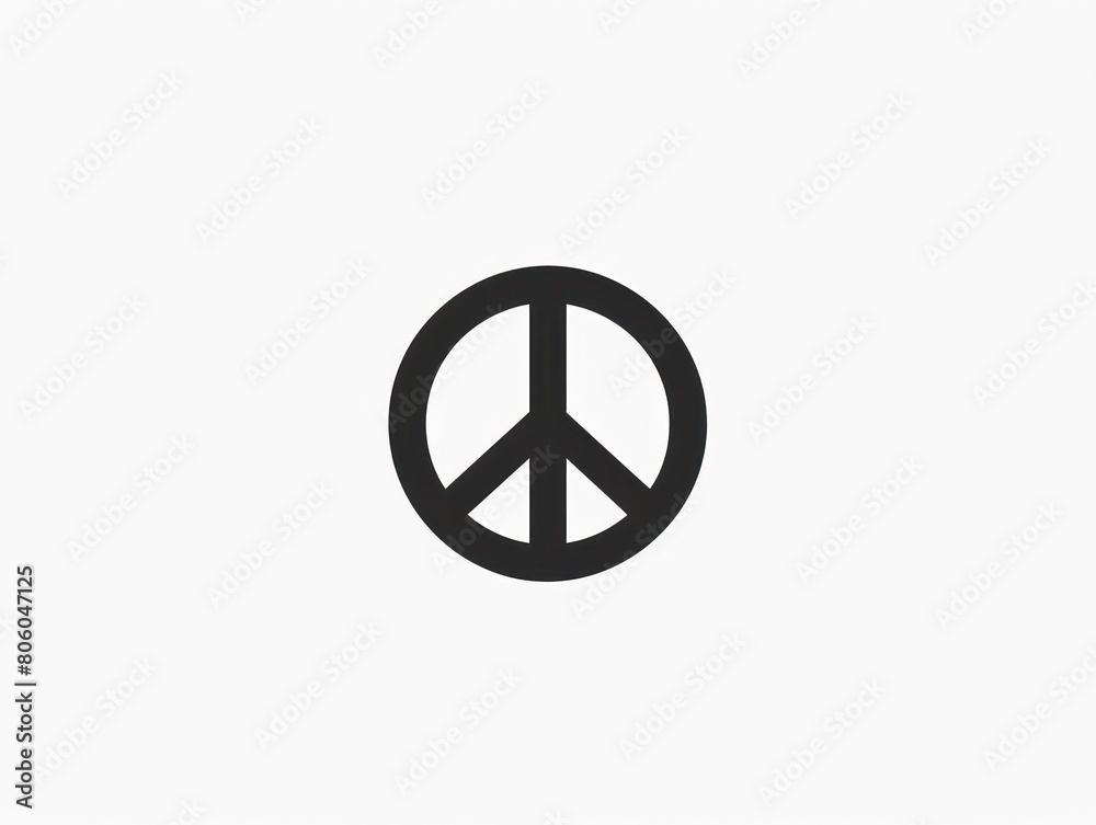 peace symbol, black and white simple logo peace symbol, black and white simple logo