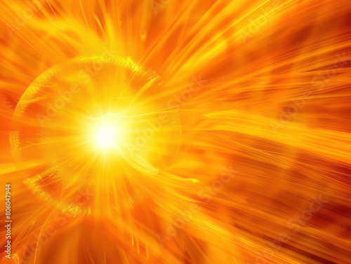 sun solar flare  orange radial