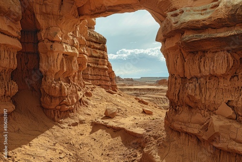 Red Rock Arch Formation at Goblin Valley State Park - Captivating Landscape photo