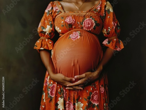 Joyful Motherhood: Celebrating Pregnancy and Love with a Heartwarming Image of Expectant Mother