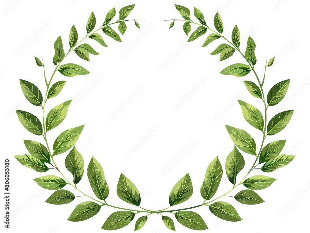 laurel wreath, white background laurel wreath, white background