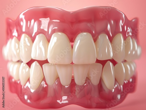 Medically Accurate Illustration of Malocclusion (Gum, Teeth & Bite). Overbite Dental Occlusion photo