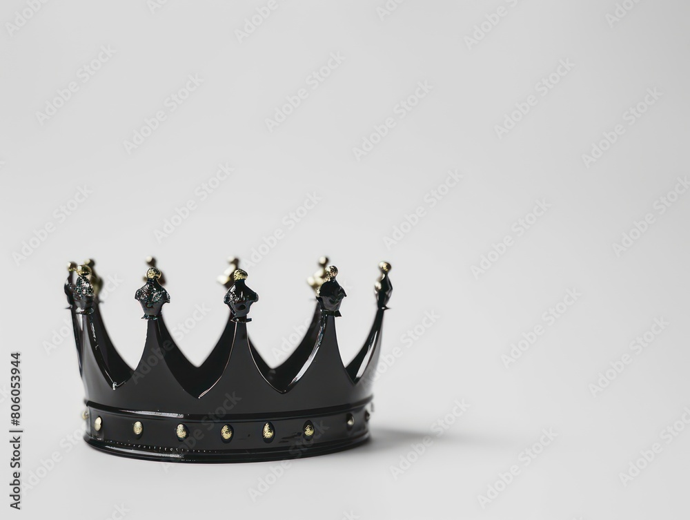 kings crown, black on white background