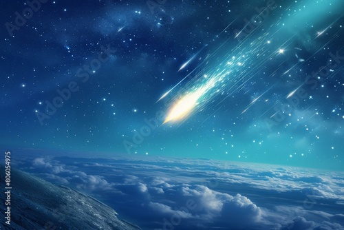 Meteor shower lights up the night sky