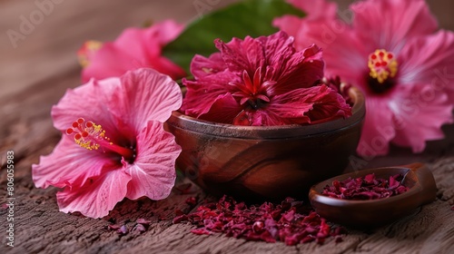 hibiscus red flower botanical essences