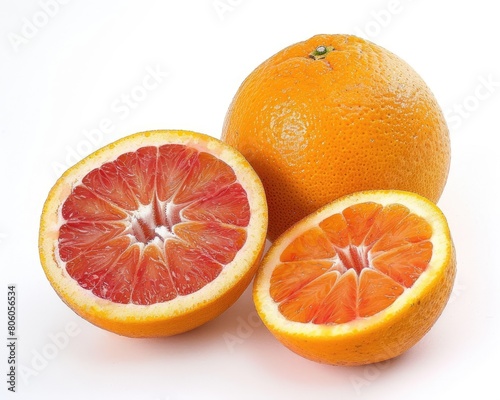 Delicious Cara Cara Orange. Close-up of Cut Citrous with Fiber and Freshness on Display.