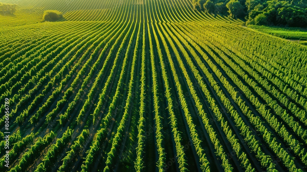 green vineyards for harvesting aerial view green vineyards for harvesting aerial view