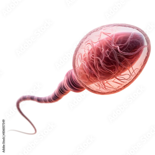 Detailed Human Sperm Cell Illustration