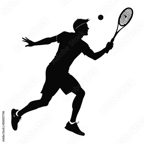 player silhouette on white background, sport sillhouette photo