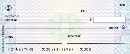  blank check 94 - 1, blank cheque template, empty cheque illustration, check template design, printable blank cheque, customizable cheque image, blank bank cheque, cheque mockup, blank check for print photo