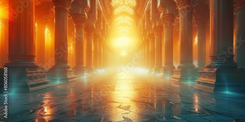 Mystical Glowing Temple
