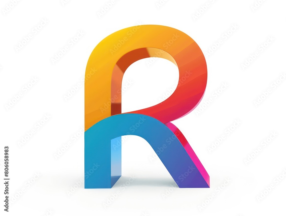 R letter icon, logo design on white background R letter icon, logo design on white background