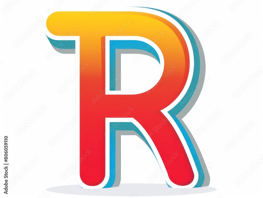 R letter icon, logo design on white background R letter icon, logo design on white background