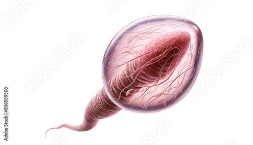 Detailed Human Sperm Cell Illustration