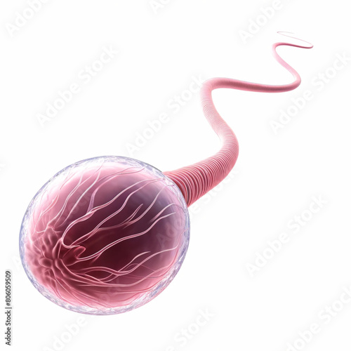 Detailed Human Sperm Cell Illustration