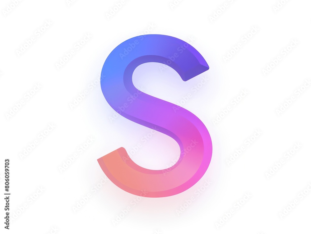 S icon logo design, color gradient on white background S icon logo design, color gradient on white background