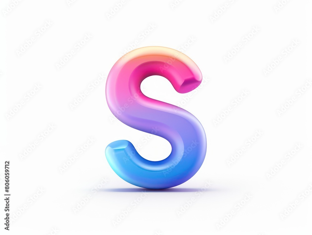 S icon logo design, color gradient on white background S icon logo design, color gradient on white background