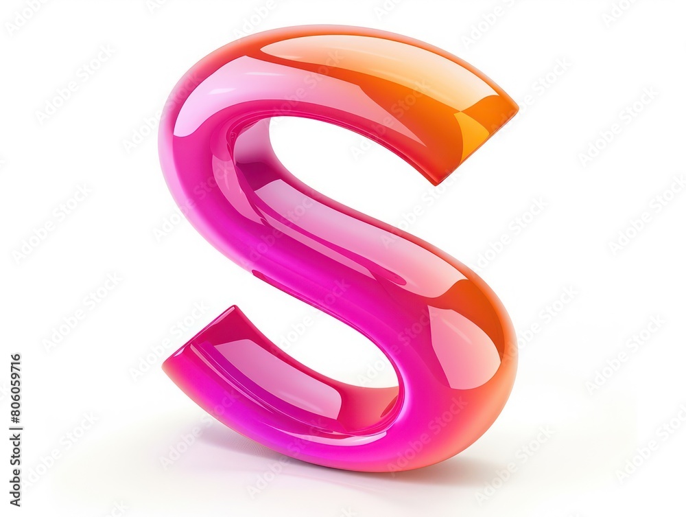 Naklejka premium S icon logo design, color gradient on white background