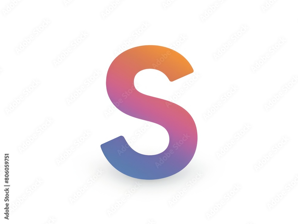 S icon logo design, color gradient on white background S icon logo design, color gradient on white background