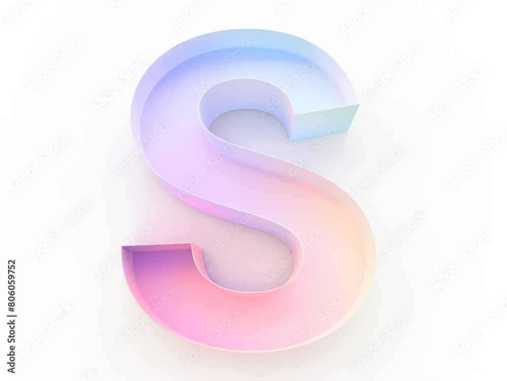 S icon logo design, color gradient on white background S icon logo design, color gradient on white background