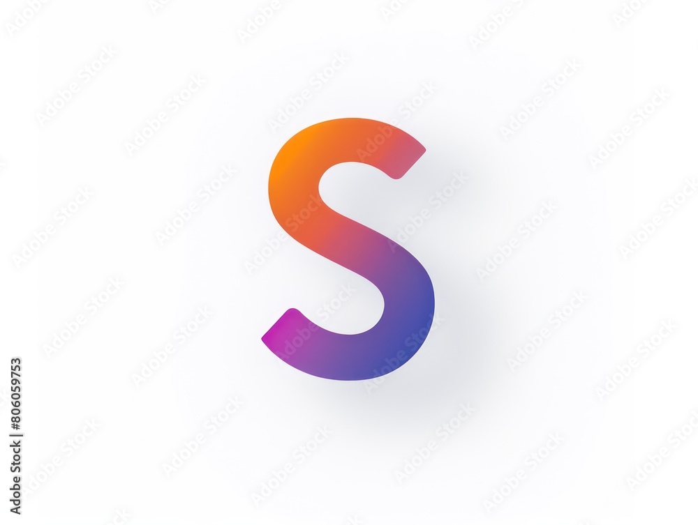 S icon logo design, color gradient on white background S icon logo design, color gradient on white background