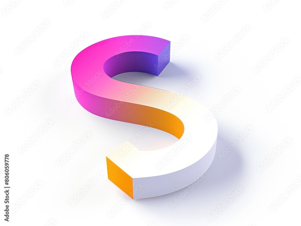 S icon logo design, color gradient on white background S icon logo design, color gradient on white background