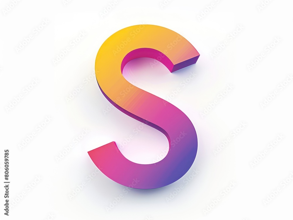 S icon logo design, color gradient on white background S icon logo design, color gradient on white background