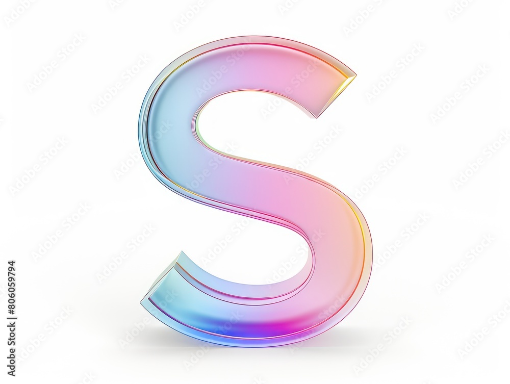 S icon logo design, color gradient on white background