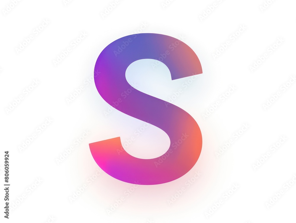 S icon logo design, color gradient on white background S icon logo design, color gradient on white background
