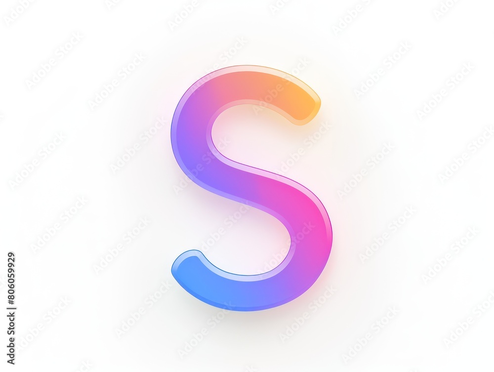 S icon logo design, color gradient on white background S icon logo design, color gradient on white background