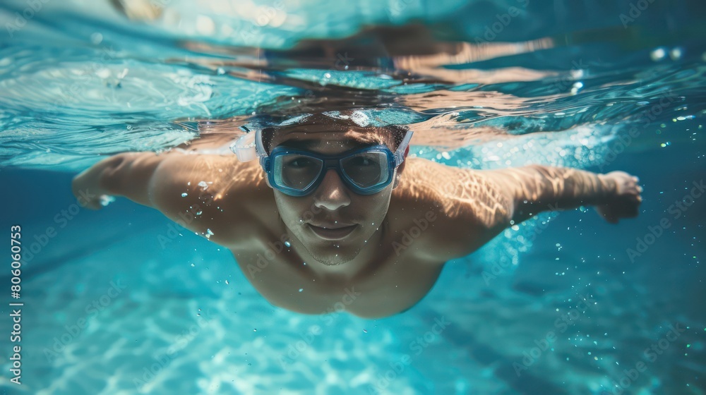 Fototapeta premium swimming under water