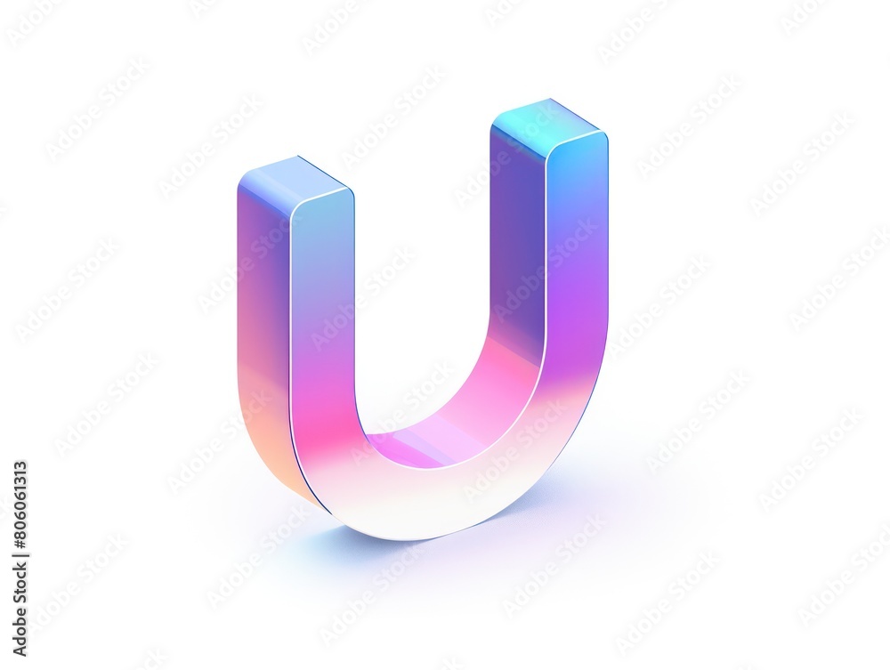 U icon, logo design, color gradient, white background U icon, logo design, color gradient, white background