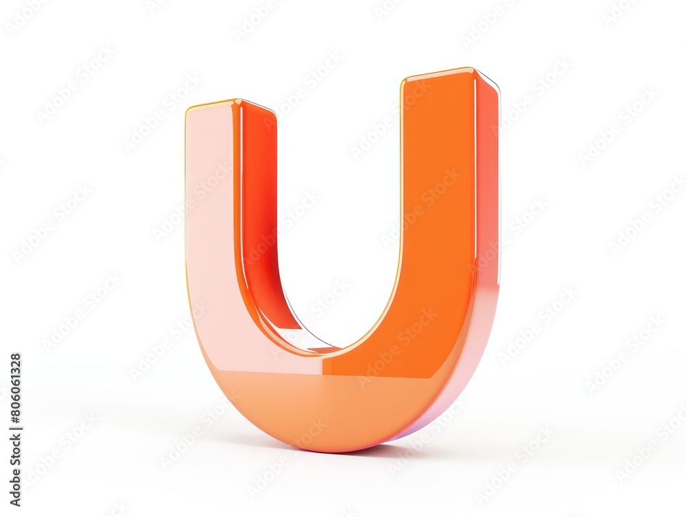 U icon, logo design, color gradient, white background U icon, logo design, color gradient, white background