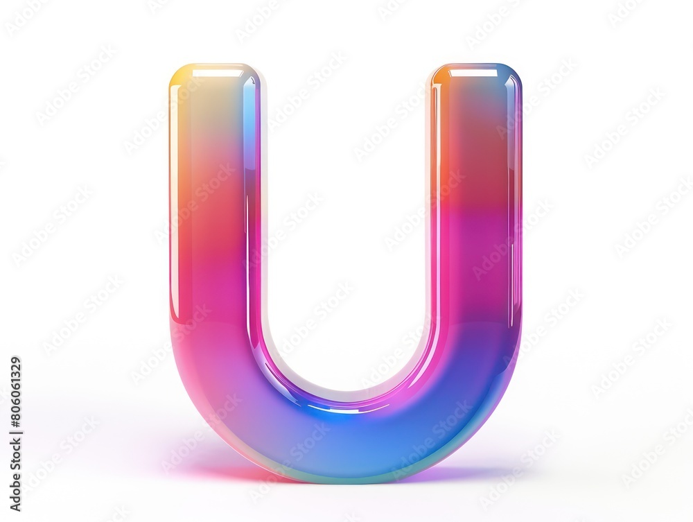 U icon, logo design, color gradient, white background U icon, logo design, color gradient, white background