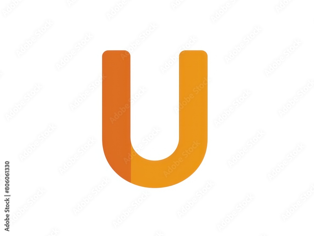 U icon, logo design, color gradient, white background U icon, logo design, color gradient, white background