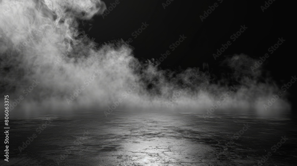 Smoke black ground fog cloud floor mist background steam dust dark white horror overlay. Ground smoke haze night black water atmosphere 3d magic spooky smog texture isolated transparent effect circle 