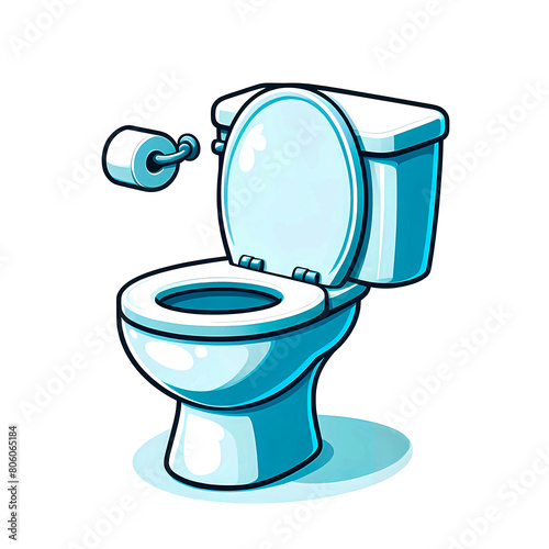 Isolated vector illustration of a toilet on a white background.