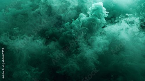 A lush cloud of smoke in forest green, subtly illuminated by a neon emerald texture that enhances its natural inspiration.