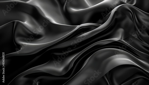 Dark grey black abstract background bends and waves, creating an enigmatic vibe that is both sophisticated and contemporary, Sharpen with copy space