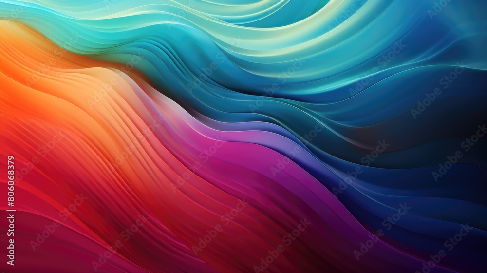 Obraz premium A colorful wave abstract background and wallpaper