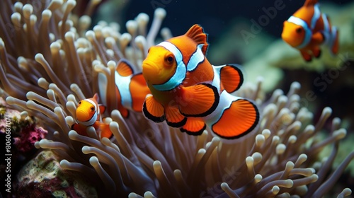 Cute anemone fish