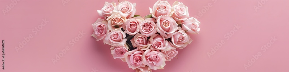 Blooming Heart of Pink and Cream Roses Blooming Heart of Pink and Cream Roses