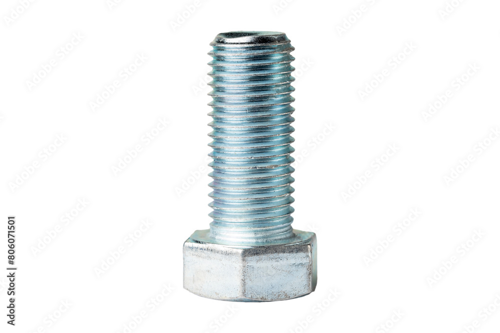 Hexagon bolt. 22x50mm Hex bolt on white background Hexagon bolt. 22x50mm Hex bolt on white background