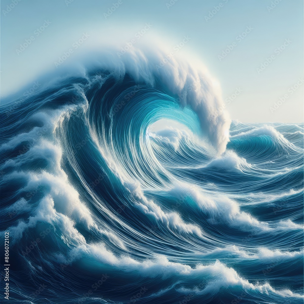 Ocean wave isolated on a white background Ocean wave isolated on a white background