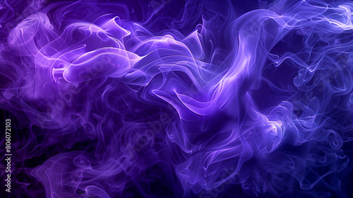 A swirling mass of smoke in deep purple, subtly infused with a neon light texture in electric blue, adding a touch of energy.