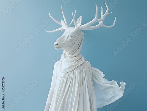 3D image of a deer head person