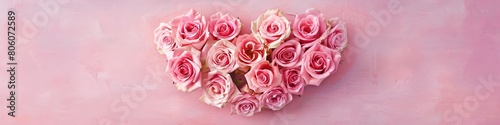 Blooming Heart of Pink and Cream Roses