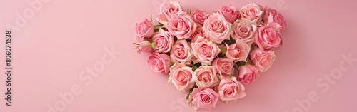 Blooming Heart of Pink and Cream Roses