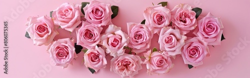 Blooming Heart of Pink and Cream Roses