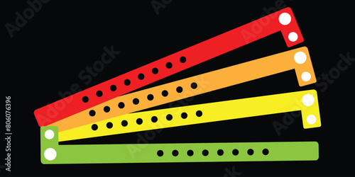Colorful wristbands for hotels, resorts, concerts, festivals and different events